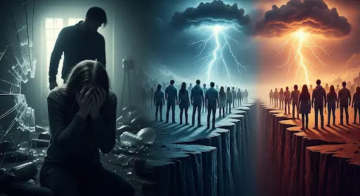 create an image for Increased gender-based violence and social polarisation