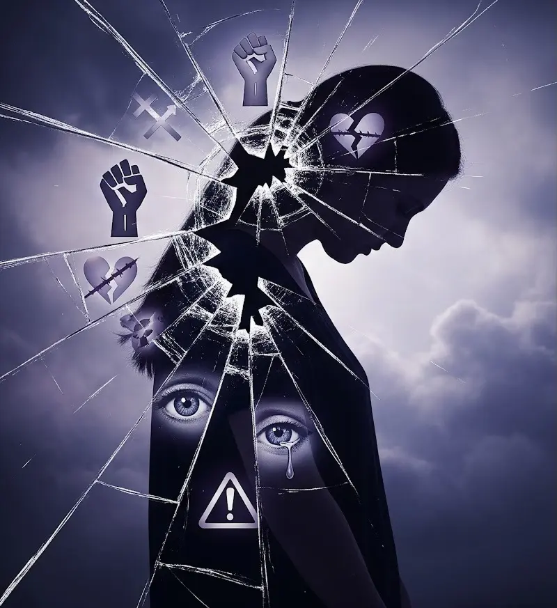 create an image for Increased gender-based violence and social polarisation