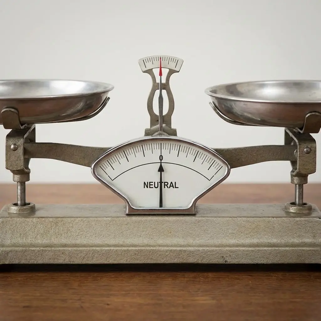 balance scale keeping the system neutral